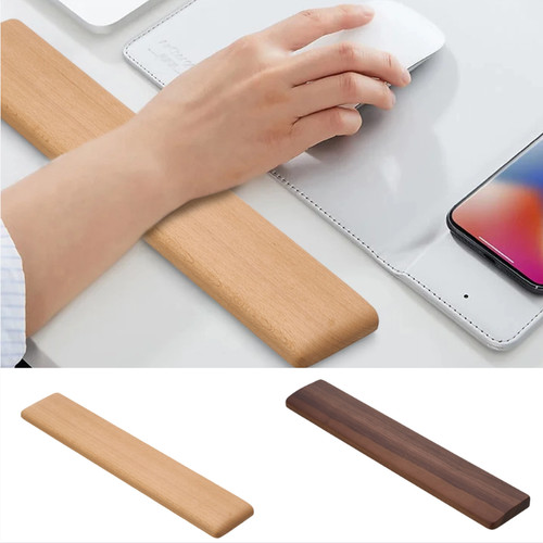 Long wooden keyboard mouse - wooden,