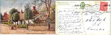 Vintage Postcard Holly Cottage