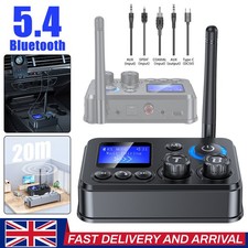 Wireless Bluetooth5.4 Transmitter Receiver TV Car Stereo Audio Adapter 3.5mm AUX