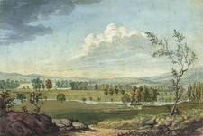 James Wilcox (1778-1865) Watercolour Painting - Landscape Near Northampton 1820