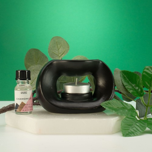 Ceramic zen oil burner oval - ceramic,