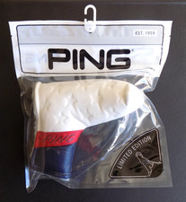 RARE BRAND NEW PING LIMITED EDITION PUTTER HEADCOVER RED WHITE BLUE & STARS GOLF