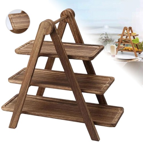 Tier wooden serving - tier, platter
