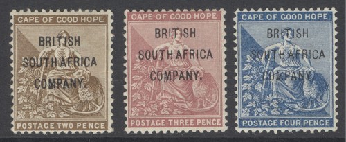 Rhodesia 1896 2d - 60-62, 3d