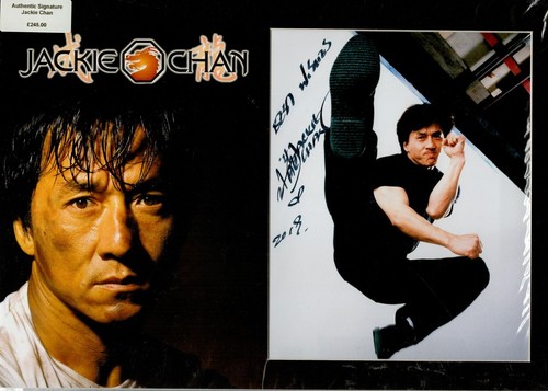 Jackie chan signed 10x8 - signed,