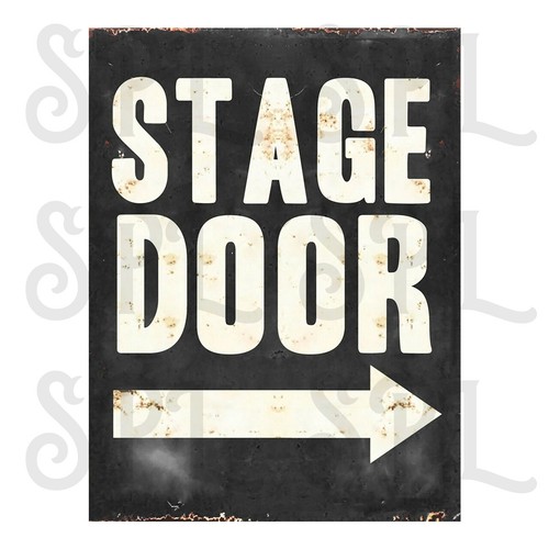 Stage door retro - door, vintage