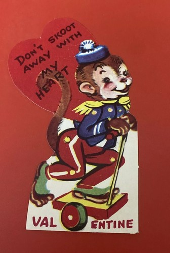 Vtg valentine monkey dressed - vtg,