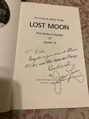 Signed jim lovell - lovell, moon