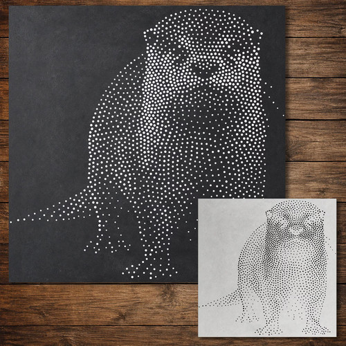 Realistic otter stipple art - otter,