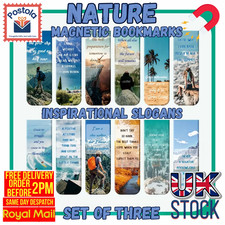 Nature Inspirational Magnetic Bookmarks – Set of Three– UK Stock – Free Delivery