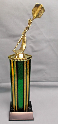 Tall dart trophy - dart, green