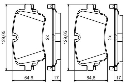 Bosch 0986495426 brake pad set - 0986495426,
