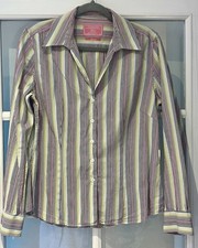 Charles Tyrwhitt womens multicolour striped cotton tailored shirt uk 14