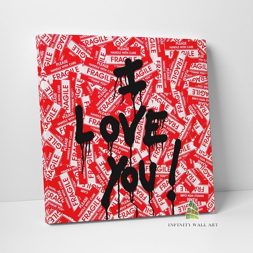 Love you graffiti canvas art - graffiti,