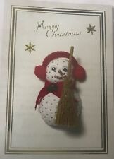 Pinflair Beaded Card Kit Merry Christmas Snowman