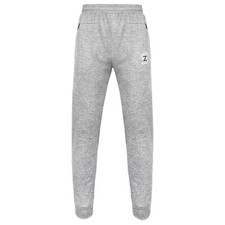 Sabz Mens Joggers Slim Fit Flexible Jogging Bottoms with Zip Pockets Grey