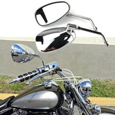 Chrome Motorcycle Mirrors 10mm