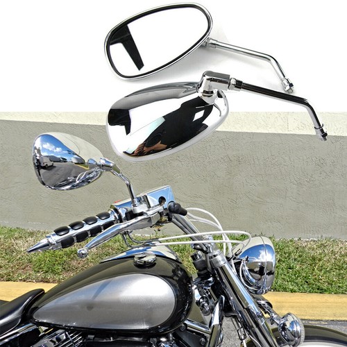 Chrome motorcycle mirrors - chrome,