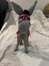 Handmade crochet donkey - crochet,
