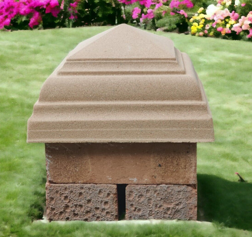 Cast stone pier cap 1x1 - cast,