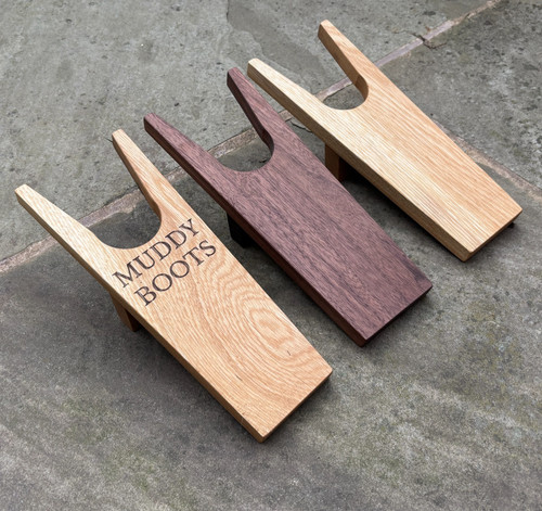 Rustic wooden boot jack - rustic,