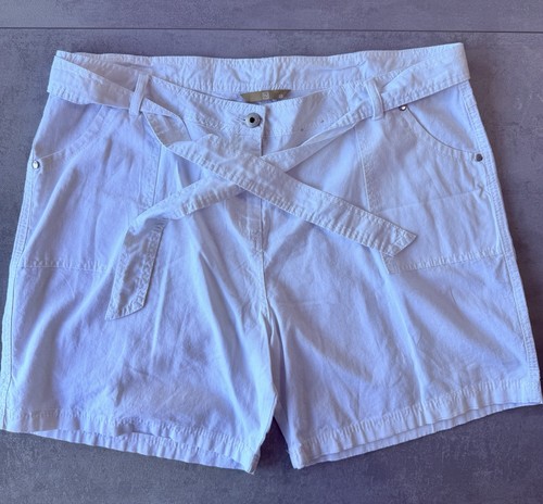 Ladies linen shorts - ladies, white