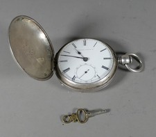 ANTIQUE SILVER CASED AMERICAN WATCH COMPANY WALTHAM POCKET WATCH 110000 1864