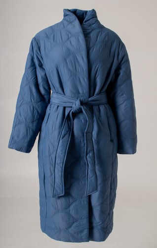 Per una blue quilted - una, coat