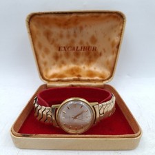 Excalibur 17 Jewels Incabloc Model 50 Wrist Watch With Orignal Case