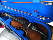 Fine 19thC 4/4 Full size German VIOLIN Strad Copy with  free hard and bow