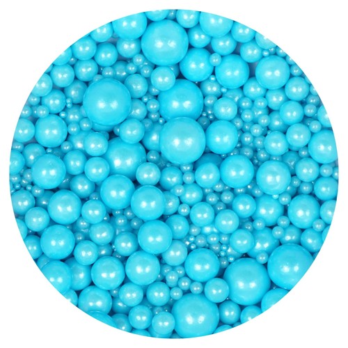 Blue pearl sugar sprinkles - blue,
