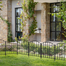 10X Metal Garden Lawn Edging Fence Panels Outdoor Path Border Decorative Fencing