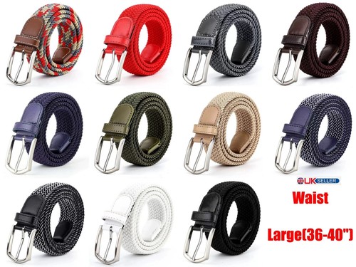 Mens belt elastic braided - mens,