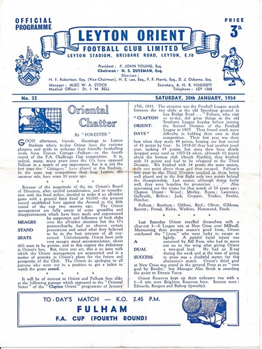 Leyton orient fulham fa - orient, v