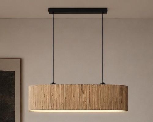 Natural woven seagrass light - woven, 2