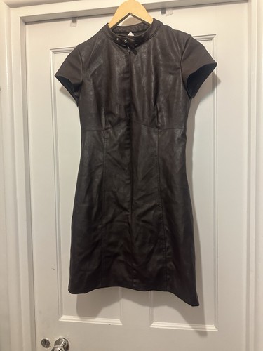 Zara brown faux leather - , dress