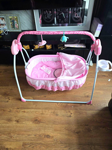 Pink girls baby - pink, swing