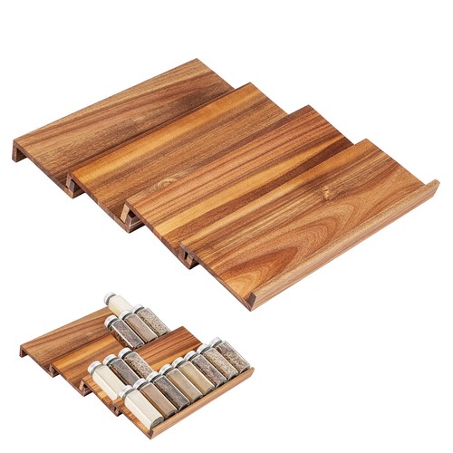 Acacia wood spice - wood, drawer