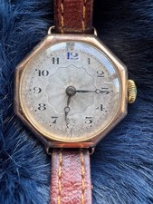 Vintage Swiss Wristwatch – 1910s–1920s – Octagonal Case – Running