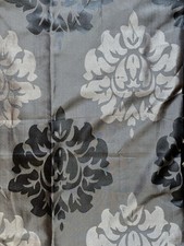 Grey And Black Lined Damask