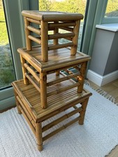 Vintage Bamboo Small Nest of 3