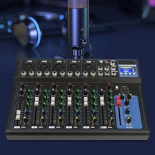 7 Channel USB Professional Audio Mixer Sound Board Console Desk System Interface