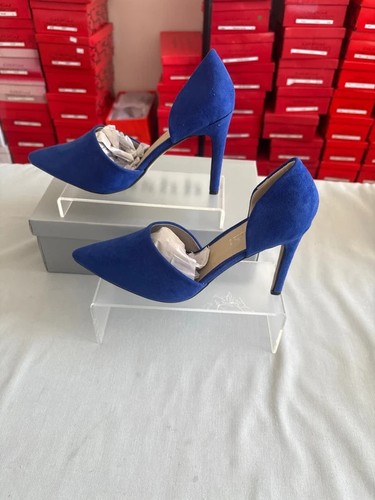 Women royal blue - blue, suede