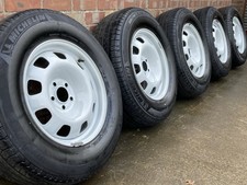 5 x Genuine Land Rover Defender 18” White Steel Wheels L663 Michelin Tyres Set