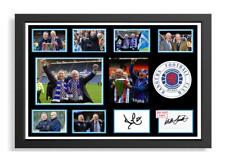 270 ally mccoist & walter smith rangers signed photograph framed unframed pp