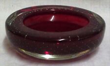 5.5" Large Vintage Whitefriars Red Controlled Bubble Bowl/Ashtray