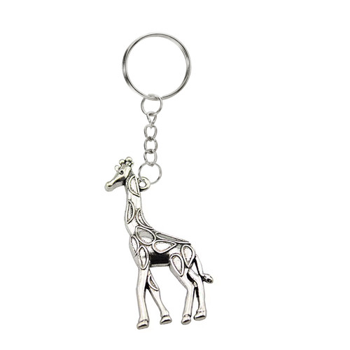 Cute silver giraffe - cute, keyring