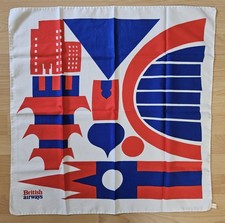 1980's British Airways Cabin Crew scarf - 86 cm x 86 cm 
