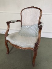 Antique French Louis XV Style Beech Chair Perfect For Reupholstery