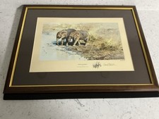 David Shepherd limited edition signed print Blind Stamp African Babies 1991